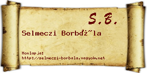 Selmeczi Borbála névjegykártya