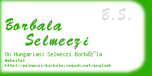 borbala selmeczi business card